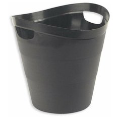 Корзина для мусора 12 л Uniplast, пластик, черная, с ручками Юнипласт
