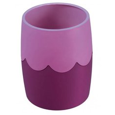 Подставка-стакан Стамм, пластик, круглый, двухцветный фиолетовый-сиреневый