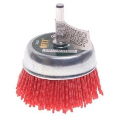 Кордщетка для дрели "чашка" 75мм нейлоновая FIT 38627 F.It