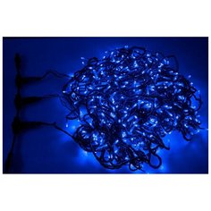 Гирлянда NEON-NIGHT Клип лайт, 1000 см, 198 ламп, синий/черный провод
