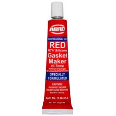 Силиконовый герметик прокладка ABRO Gasket Maker Red Высокотемпературный герметик прокладок RTV туба 32 г. 11-АВ-CH-32