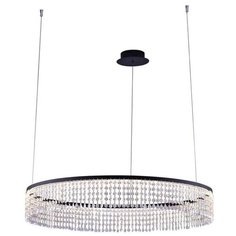 Люстра светодиодная Lucia Tucci Eclipse 1672.1 D800 Led, 48 Вт, цвет арматуры: хром, цвет плафона: бесцветный