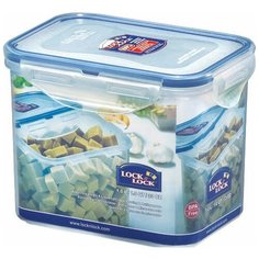 LocknLock Classic Контейнер прямоугольный пищевой HPL812, 10.8x15.1 см, прозрачный/синий
