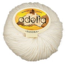 Пряжа Adelia Sandra, 50% шерсть, 50% акрил, 10*50 г, 90+-4 м ("SANDRA")