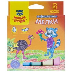 Мульти-Пульти Асфальтовые мелки Енот в Австралии 5 шт