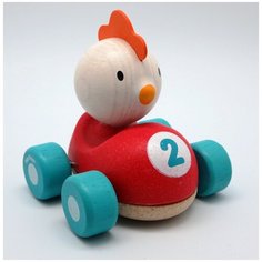 Деревянная машинка PlanToys Курочка (5679)