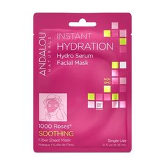 Маска-сыворотка для лица увлажняющая "1000 роз" Andalou Naturals 18 мл