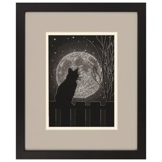 Набор для вышивания крестиком DIMENSIONS Лунный черный кот, 12,7*17,8 см (DMS-70-65212)