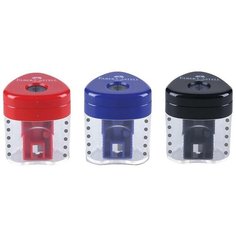 Точилка ручная пластиковая Faber- Castell Grip 1834 (1 отверстие, с контейнером)