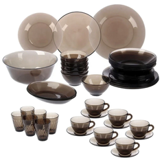 Столовый сервиз Luminarc Ambiante Eclipse L5181, 6 персон, 45 предм., коричневый