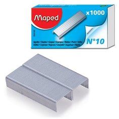 Скобы для степлера №10, 1000 штук, MAPED (Франция), до 20 листов, 324105