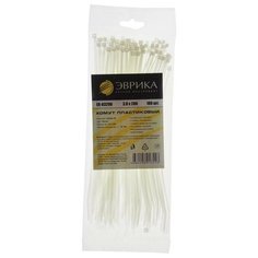 Хомут- стяжка 200х3.0 пластик белый (100шт Эврика ER-03200
