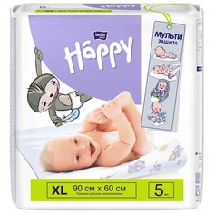 Пеленки детские гигиенические под товарным знаком «bella baby Happy» 90 x 60 по 5 шт