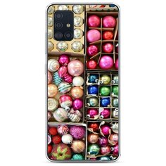 Силиконовый чехол "Елочные игрушки" на Samsung Galaxy A51 / Самсунг Гэлакси А51 Case Place