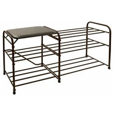 Обувница Исток Дубль 3 (ПОС93), полки 110 , 109х32х48,5 см, медный антик Istok