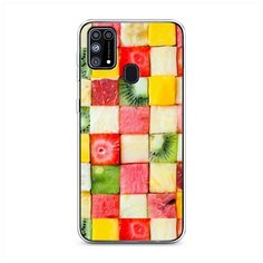 Силиконовый чехол "Фруктовые кубики" на Samsung Galaxy M31 / Самсунг Галакси М31 Case Place