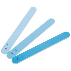 DEWAL Pro Пилки полировочные Beauty PL-03 180/320/3000 грит, 3 штуки голубой