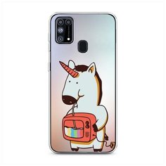 Силиконовый чехол "Единорог и телевизор" на Samsung Galaxy M31 / Самсунг Галакси М31 Case Place