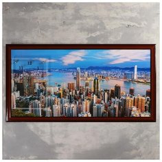 Часы- картина Сюжет настенные, серия: Город, "Город и архитектура", 50*100 см