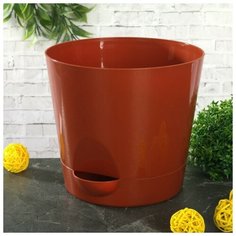 Кашпо с прикорневым поливом «Ника», 1,6 л, цвет терракотовый Idea (М Пластика)