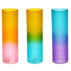 Ваза "Радуга" трубка 107 сред. d-10см, h-35см микс Evis