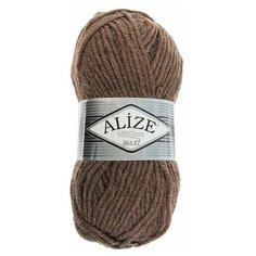 Пряжа Alize Superlana Maxi меланжевая, 25 % шерсть, 75 % акрил, 100 г, 100 м, 240 кофе с молоком меланж