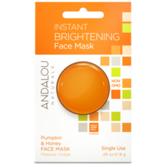 Andalou Naturals Instant Brightening face mask pod Освежающая маска Тыква и мед, 8 г