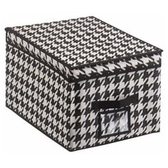 Короб для хранения "Пепита", Д400 Ш300 В250, черно-белый Handy Home