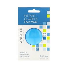 Andalou Naturals Маска очищающая Арган и голубая глина Instant Clarity Clay Face Mask Argan Oil & Blue Clay, 8 г