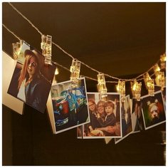 Новогодняя светодиодная гирлянда 4 м Прищепки желтый Baziator