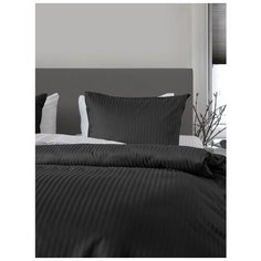 Постельное белье GoodNight Страйп-сатин 2 сп. (с нав. 50х70) черный