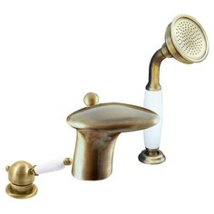 Смеситель RAV Slezаk Labe для ванной на 3 отверстия, переключатель керамический бронза