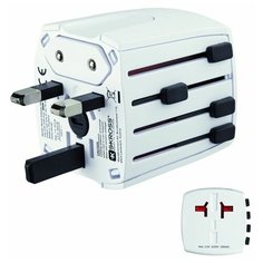 Переходник HAMA Travel 1 розетка белый (блистер) (белый)