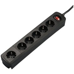 Сетевой фильтр HAMA H-137366 6 розеток 1.5 м (коробка) (черный)