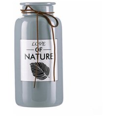 Ваза декоративная TODI керамика (12х12х25 см цвет: серый