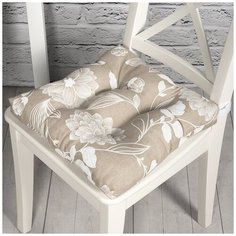 Подушка на стул Белиссимо 40х40 см/ на завязках/ хлопок/ для кухни/ дома/ дачи Altali