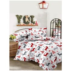 Простынь на резинке Сказка "Новый год" 120х200 см