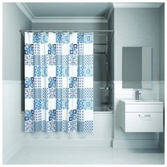 Штора для ванны Iddis Basic B03P118i11 1800x1800 Синий