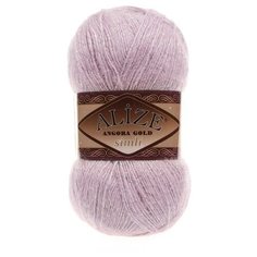 Пряжа Alize Angora Gold Simli (Ангора Голд Сим) 452 светлая роза 20% шерсть, 5% металлик, 75% акрил 100г 500м 5шт