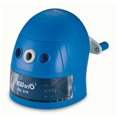 Точилка для карандашей механическая Kw-Trio 314Ablu Робот 314A-BLU 1 отверстие пластик синий