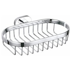 Мыльница металлическая (хромированная), хром/белый, RAV-SLEZAK, YUA0301CB