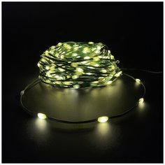 Гирлянда Luca Lighting Нить Капли 85445 85449, 750 см, 100 ламп, белый/зеленый провод