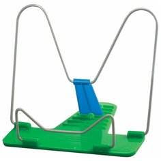 Подставка для книг с отделением для ручки пифагор стандарт, пластик/металл, зеленая