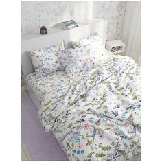 Постельное белье Milky Garden "Каролина" 1,5-сп Наволочка 50х70 см 2 шт Простынь на резинке 90х200 см Пододеяльник 145х215 см