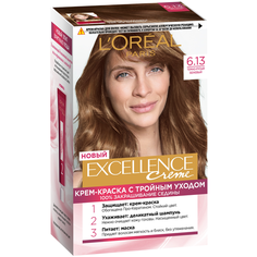 LOreal Paris Excellence стойкая крем-краска для волос, 6.13 тёмно-русый бежевый