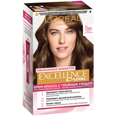 LOreal Paris Excellence стойкая крем-краска для волос, 5.00 светло-каштановый