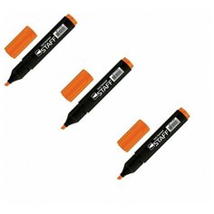 Текстовыделитель STAFF "STICK", ОРАНЖЕВЫЙ, 1-4 мм, 151500 (3 штуки) 151500-3
