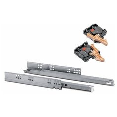 GTV Направляющие MODERN SLIDE L-350 полного выдвижения для деревянных ящиков с доводчиком