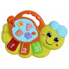 Пианино обучающее Smart Baby "Гусеница" цвет зеленый, 29 звуков, мелодий, стихов, в коробке (JB0333409)