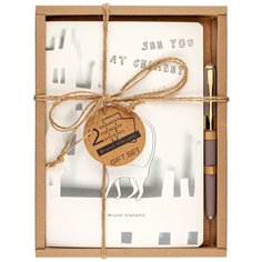 Канцелярский набор Bruno Visconti Кот в городе (7-40-001/22-3), 3 пр., бежевый